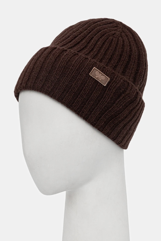 Weekend Max Mara czapka wełniana RITMO 2525576035600 brązowy AW25