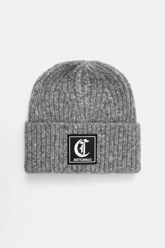 Just Cavalli pălărie din amestec de lână imprimeu gri 79RAZK02.ZG411