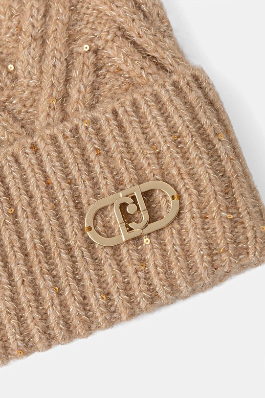 Accesorii Liu Jo căciulă din amestec de lână 2F5009.M0300 bej