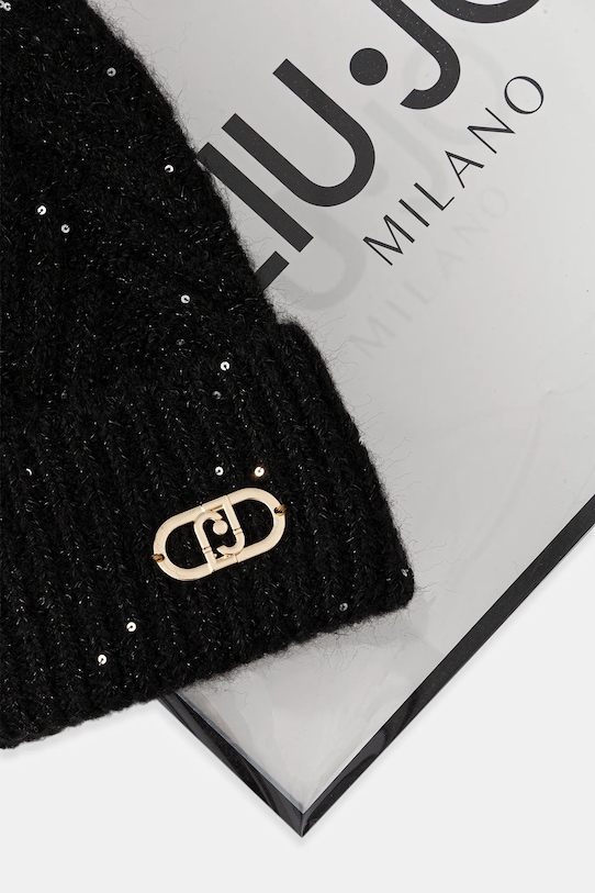Liu Jo căciulă din amestec de lână negru 2F5009.M0300