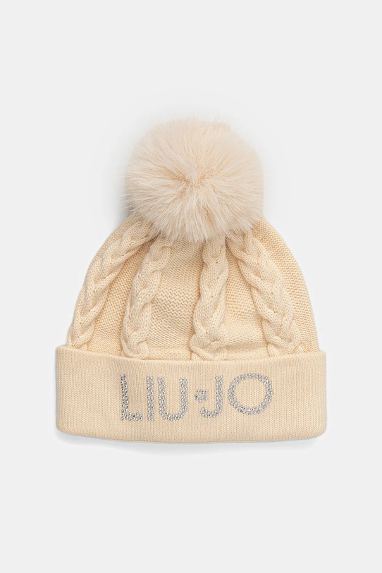 Liu Jo căciulă de lână imprimeu bej 2F5058.M0300