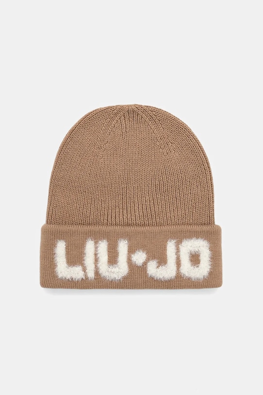 Čepice s vlnou Liu Jo středně silná béžová 2F5059.M0300
