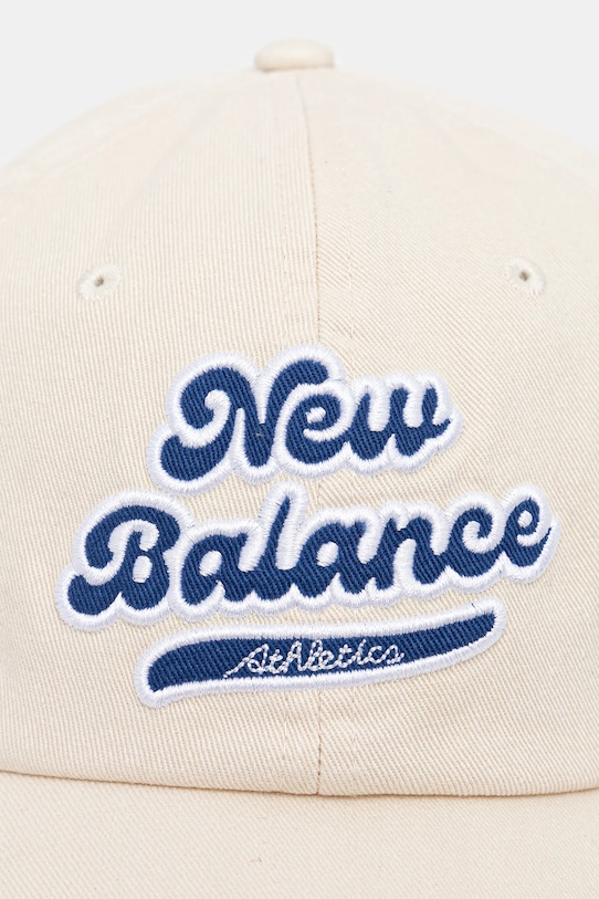 Bavlněná baseballová čepice New Balance LAH53000PEF béžová AW25