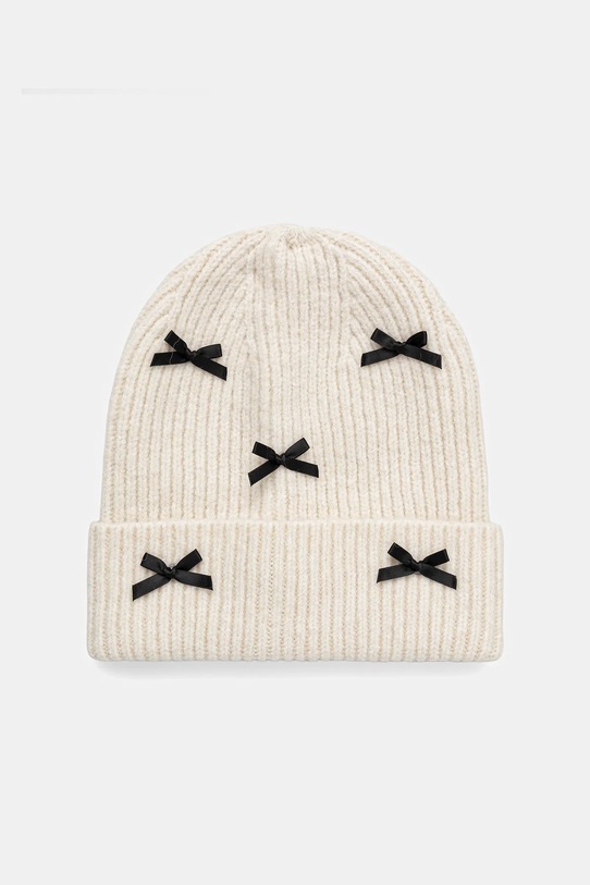 Aldo czapka aplikacja beżowy BOWLERETTE.122