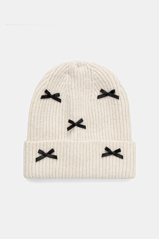 Aldo czapka aplikacja beżowy BOWLERETTE.122