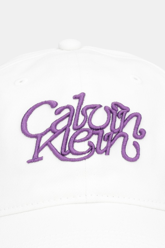 Хлопковая кепка Calvin Klein LV04F5032G белый AW25