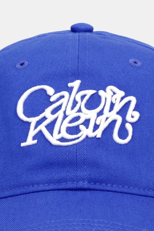 Pamučna kapa sa šiltom Calvin Klein LV04F5032G plava AW25