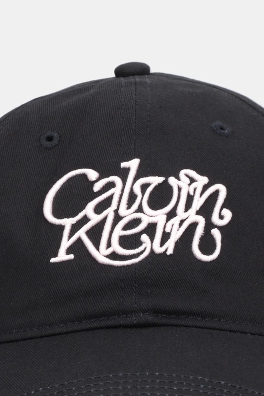 Бавовняна бейсболка Calvin Klein LV04F5032G чорний AW25