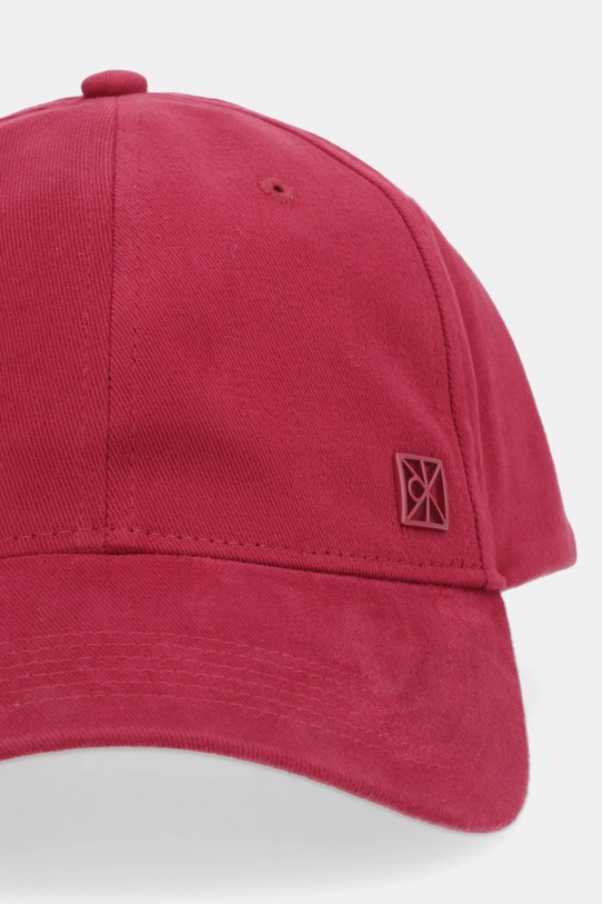Pamučna kapa sa šiltom Calvin Klein LV04F5059G crvena AW25
