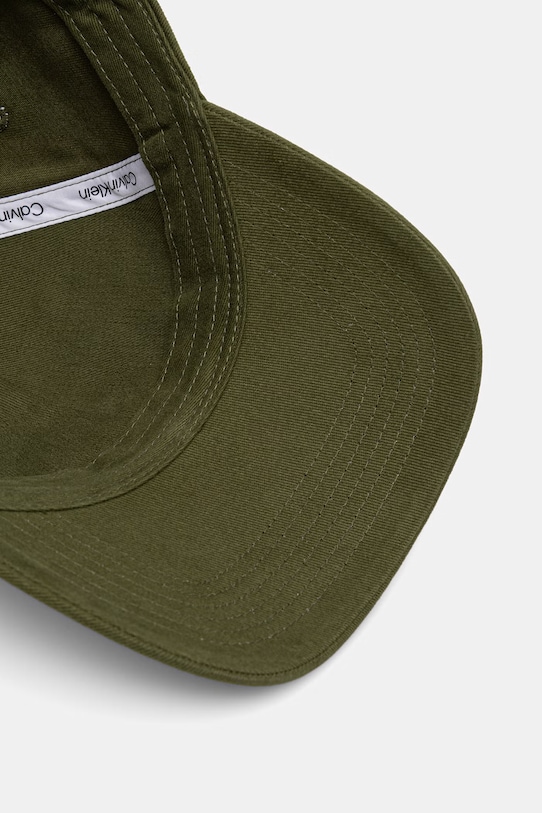 Bavlněná baseballová čepice Calvin Klein zelená LV04F5059G
