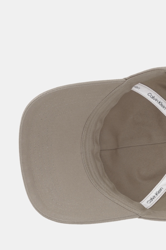 Calvin Klein czapka z daszkiem bawełniana beżowy LV04F5059G