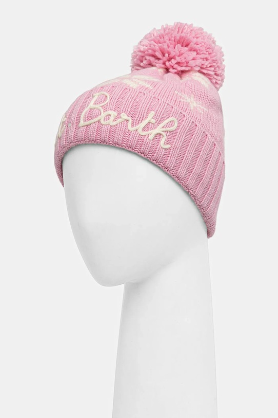 MC2 Saint Barth czapka z dodatkiem wełny HOD0006 różowy AA00