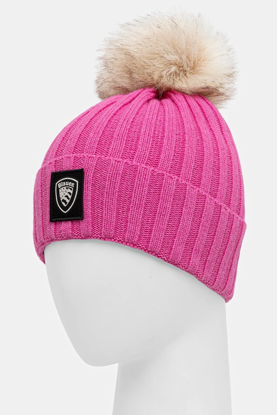Blauer czapka z wełną LIFE BLDA05337 różowy AW25