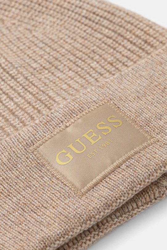 Guess czapka z dodatkiem wełny BRENTON AW5436.POL03 beżowy NC25