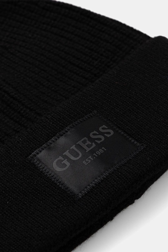 Guess czapka z dodatkiem wełny BRENTON AW5436.POL03 czarny NC25