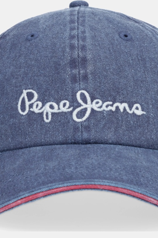 Pepe Jeans czapka z daszkiem bawełniana PL0400001 niebieski AW25