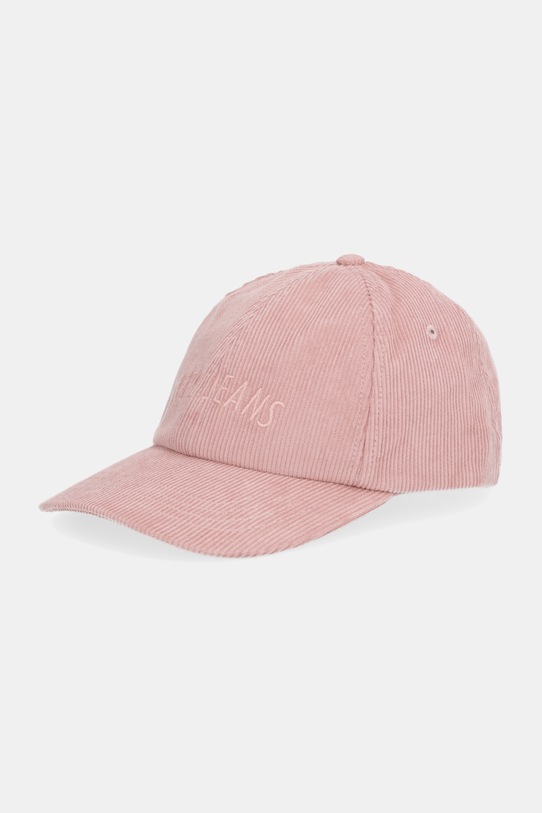Pepe Jeans czapka z daszkiem sztruksowa aplikacja różowy PL0400005