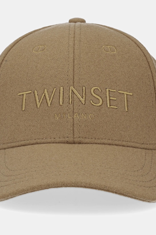 Vlnený šilt Twinset 252TA4430 hnedá AW25