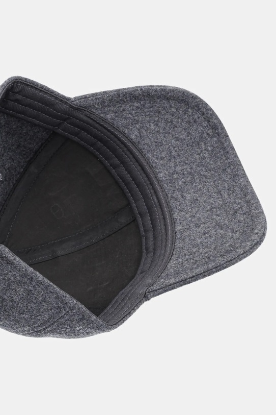 Twinset czapka z daszkiem wełniana szary 252TA4430