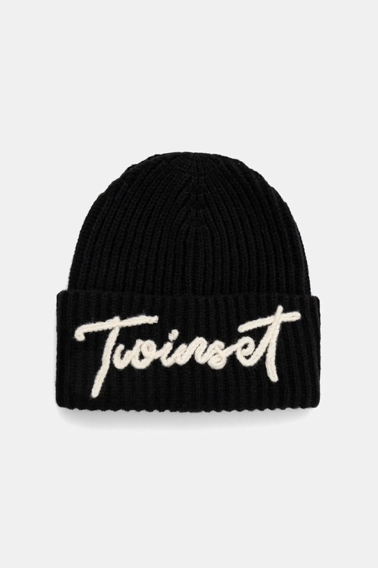 Twinset căciulă imprimeu negru 252TO5180