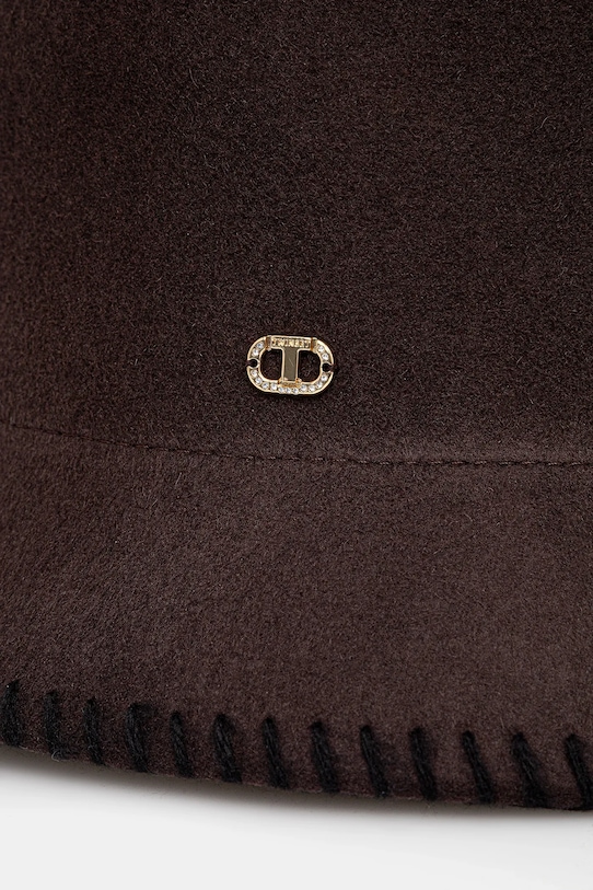 Вовняний капелюх Twinset 252TO5230 коричневий AW25