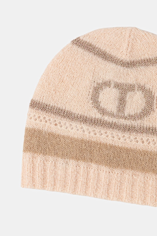 Akcesoria Twinset czapka z wełną 252TO5591 beżowy
