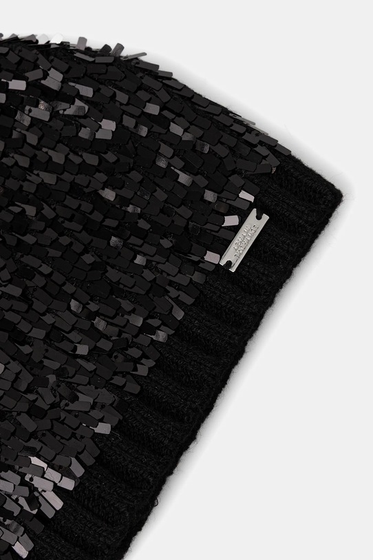 Armani Exchange czapka z dodatkiem wełny XW001670.AF19448 czarny AW25