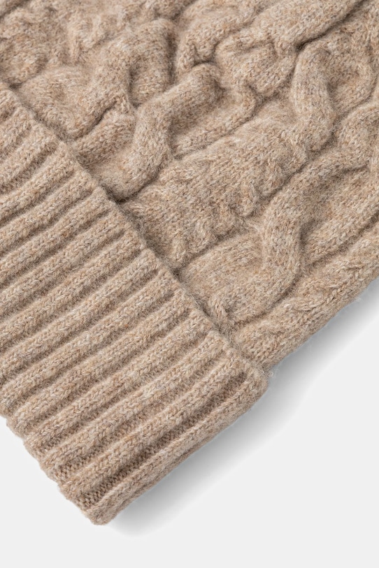 Akcesoria Levi's czapka z domieszką wełny 004D4 beżowy