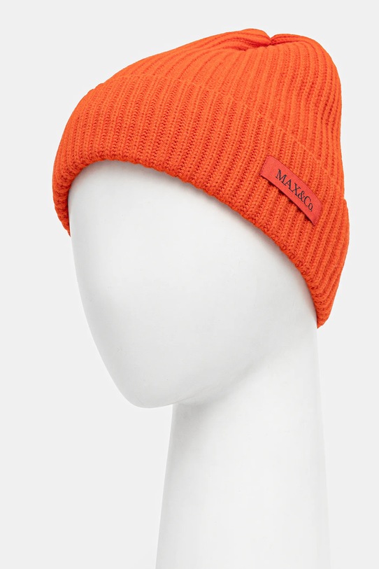 MAX&Co. czapka wełniana 2526576057200 czerwony AW25