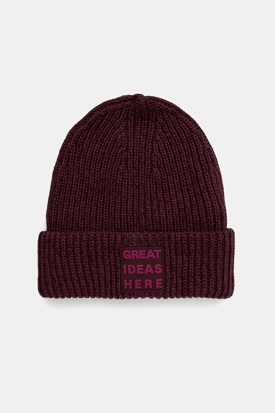 Čiapka s prímesou vlny MAX&Co. hrubá burgundské 2528576042200