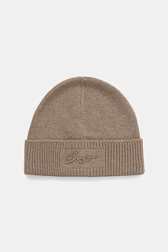 Шапка BOSS Landrenia_hat тънък кафяв 50558673