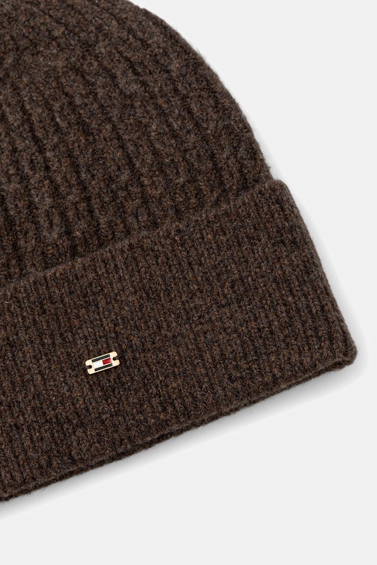 Akcesoria Tommy Hilfiger czapka AW0AW17776 brązowy