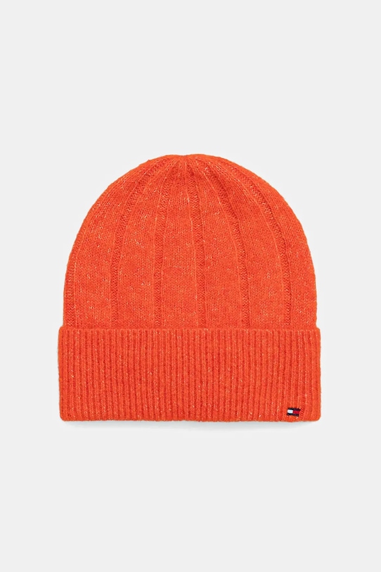 Шапка з додаванням вовни Tommy Hilfiger середньої щільності помаранчевий AW0AW17779
