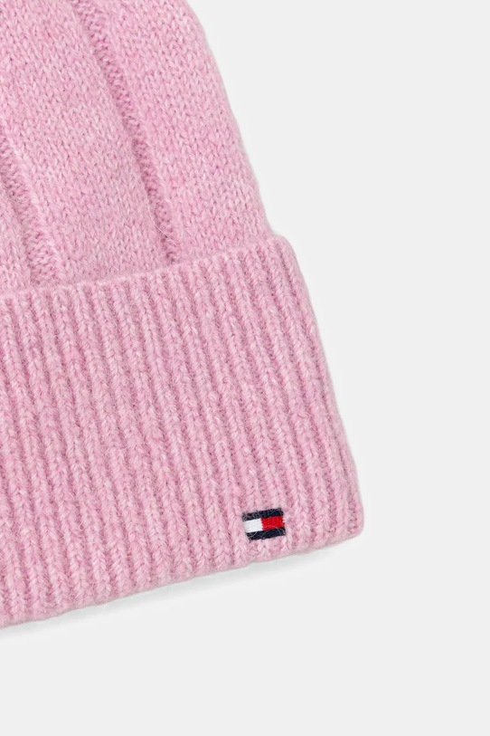Tommy Hilfiger czapka z dodatkiem wełny AW0AW17779 różowy AW25