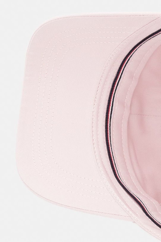 Tommy Hilfiger шапка с козирка дамска от памук розов AW0AW17781