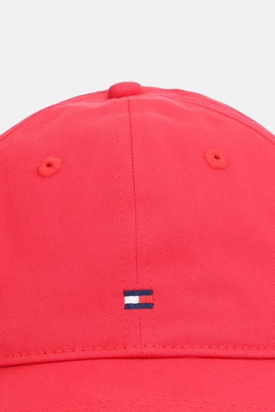 Tommy Hilfiger шапка с козирка дамска от памук AW0AW17781 червен SS26