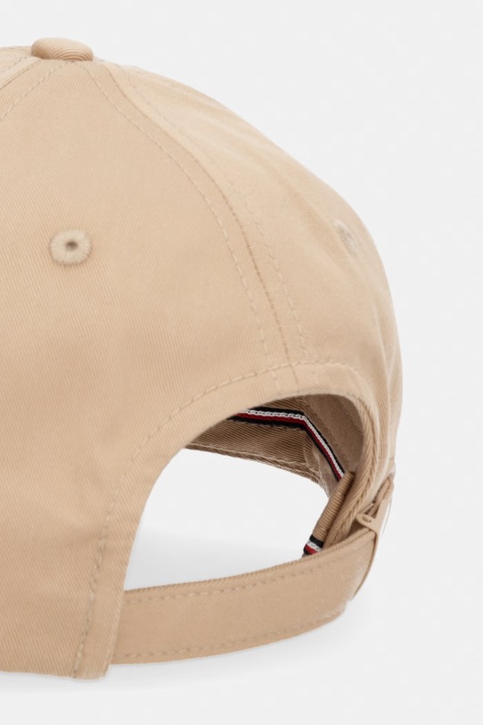 Аксесоари Tommy Hilfiger Шапка с козирка дамска от памук AW0AW17781 бежов