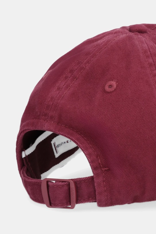 Akcesoria Tommy Hilfiger czapka z daszkiem bawełniana AW0AW17987 bordowy