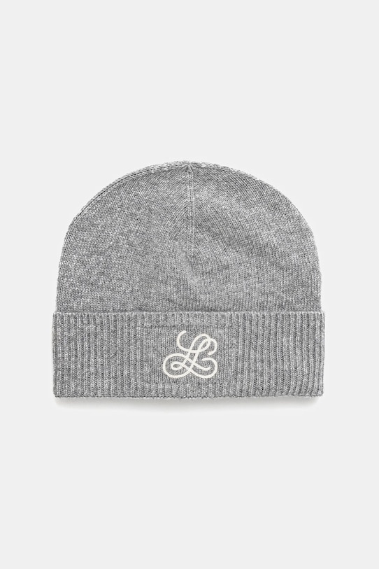 Luisa Spagnoli czapka wełniana wełna szary 100258