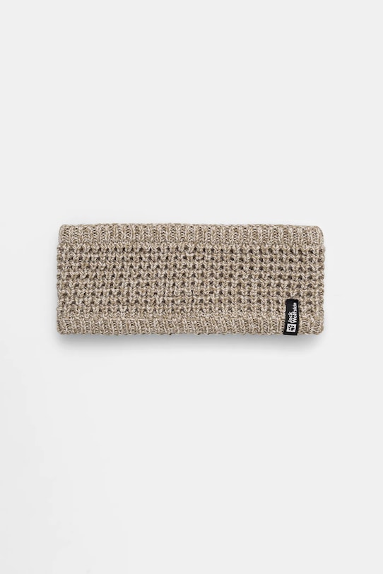 Jack Wolfskin fascia per capelli MEDLEY a maglia pesante beige A65242