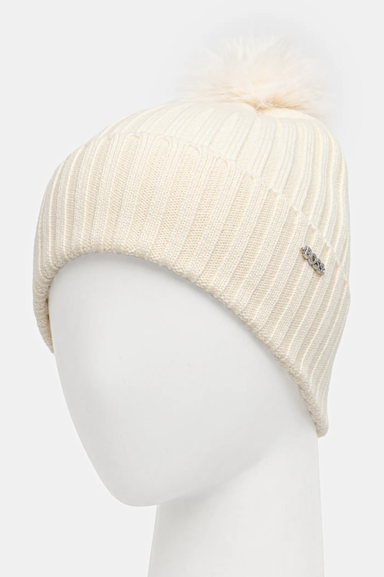 Akcesoria BOSS czapka wełniana 50545781 beżowy