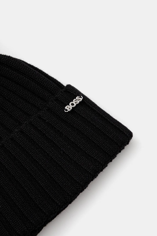 BOSS căciulă de lână 50545781 negru AW25