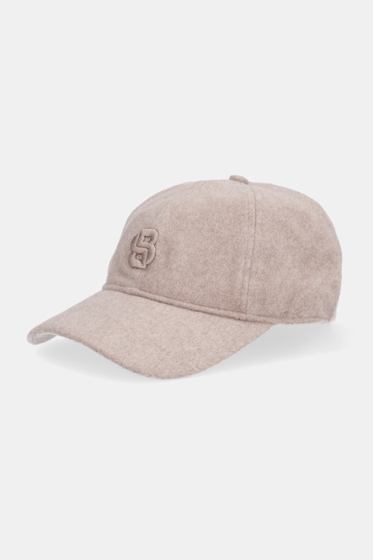 BOSS cappello da baseball con lana con aggiunta di lana beige 50550607