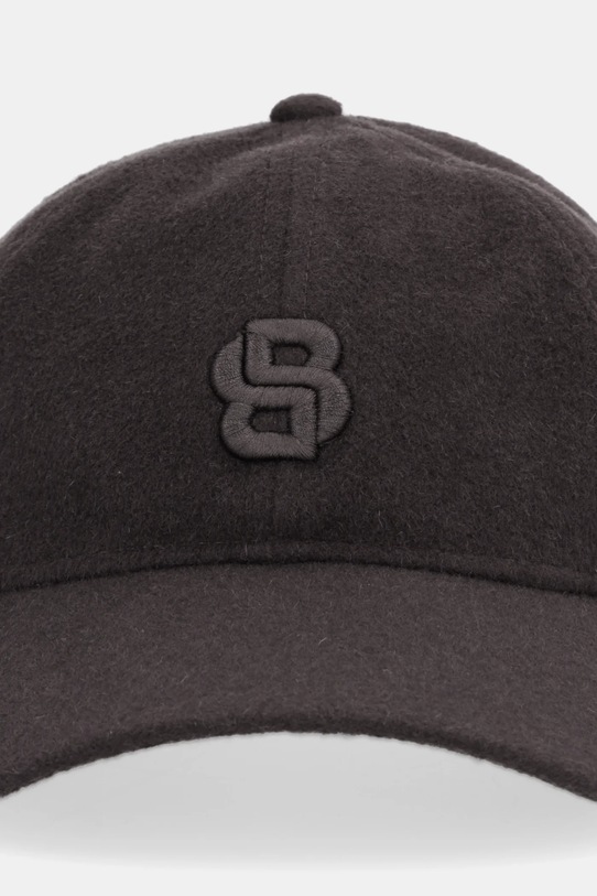 BOSS czapka z daszkiem z dodatkiem wełny 50550607 brązowy AW25