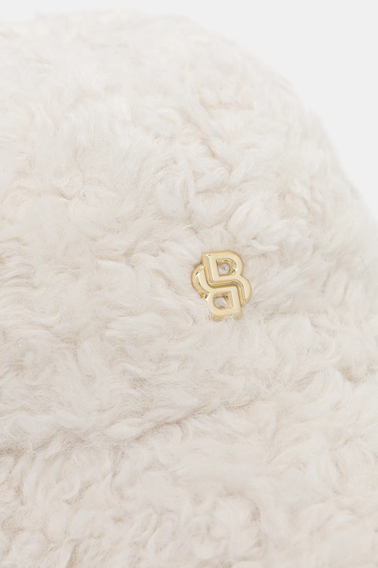BOSS czapka z daszkiem z domieszką wełny 50554578 biały AW25