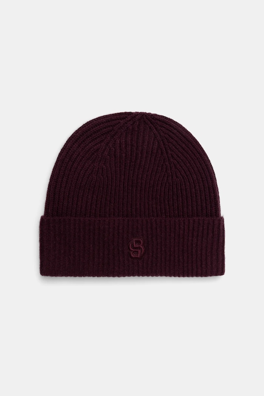 BOSS gyapjú sapka aplikációval lila 50557673