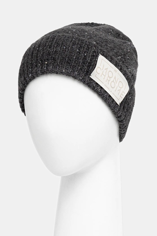 Marella czapka z wełną 2523576027200 szary AW25