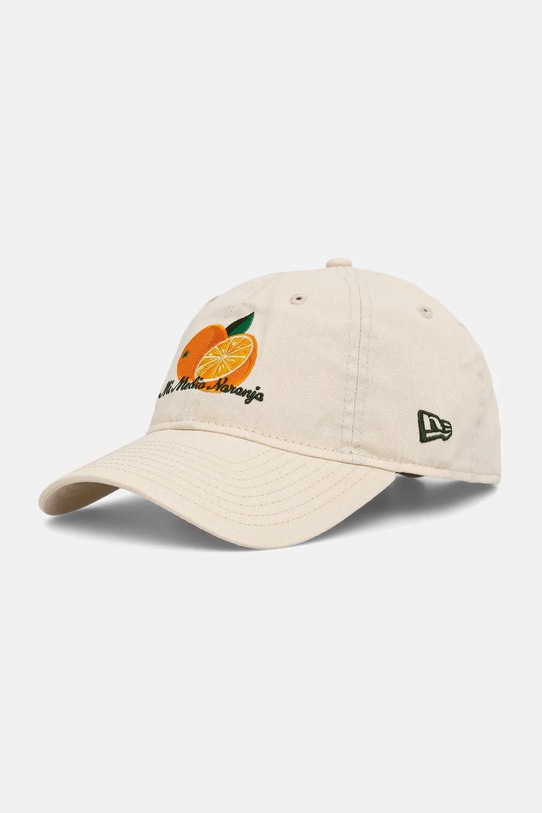 New Era czapka z daszkiem bawełniana 0 60691303 beżowy AW25