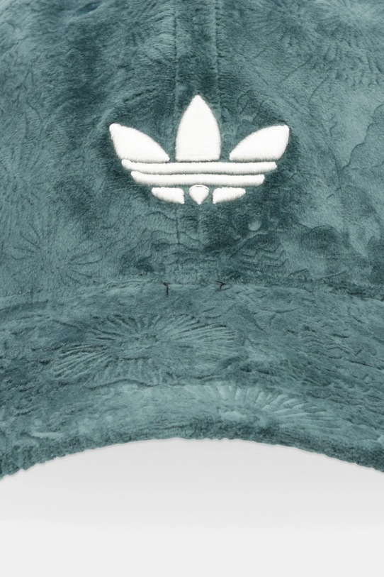 adidas Originals czapka z daszkiem welurowa Liberty JW8017 zielony AW25