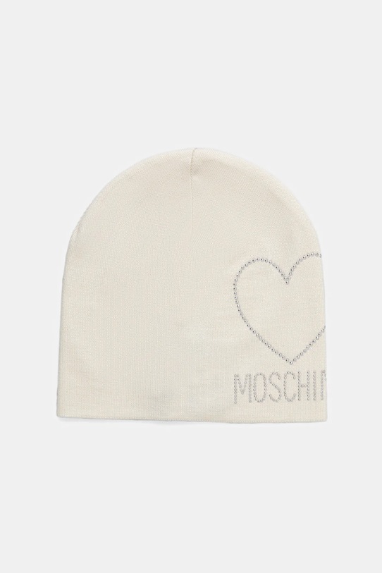 Vlněná čepice Moschino vlna béžová M3332.65451